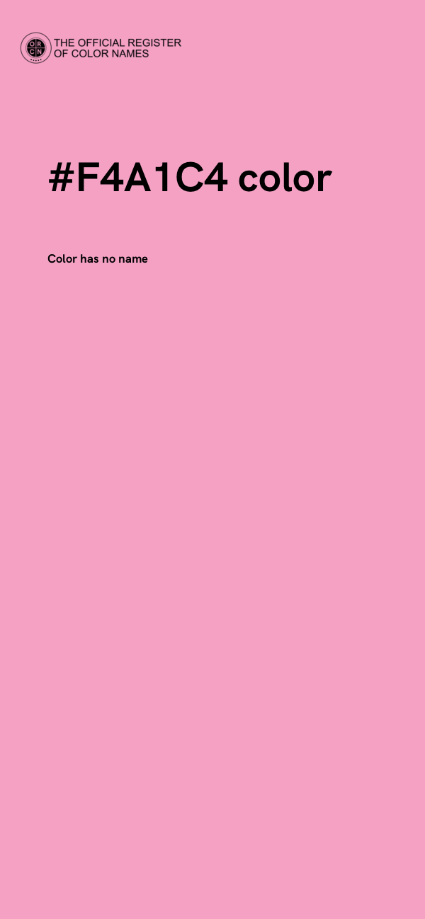 #F4A1C4 color image