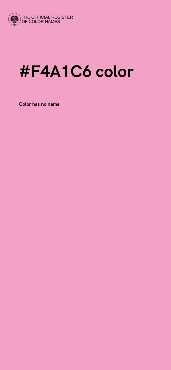 #F4A1C6 color image