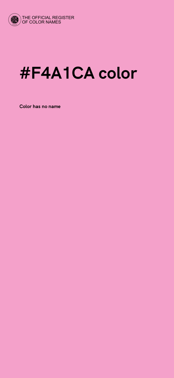 #F4A1CA color image