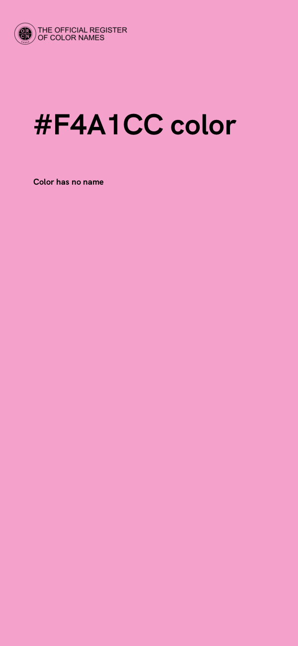 #F4A1CC color image