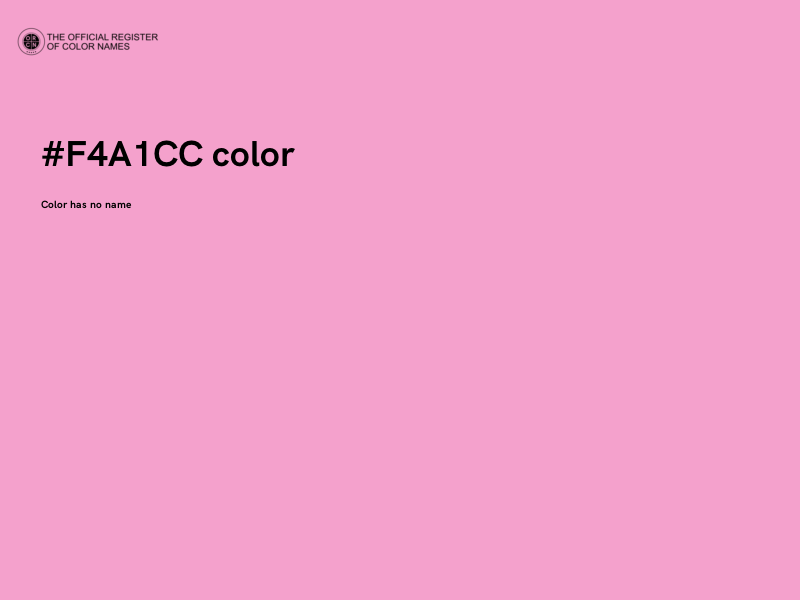 #F4A1CC color image