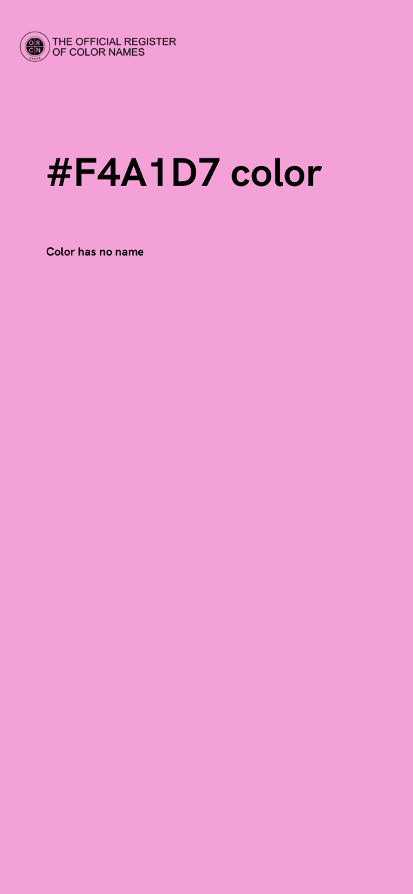#F4A1D7 color image