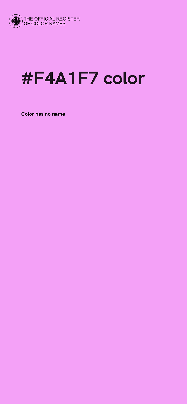 #F4A1F7 color image