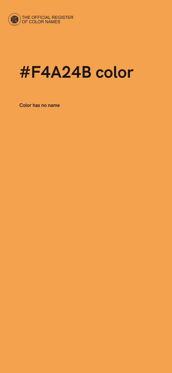 #F4A24B color image