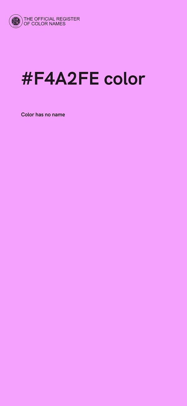 #F4A2FE color image