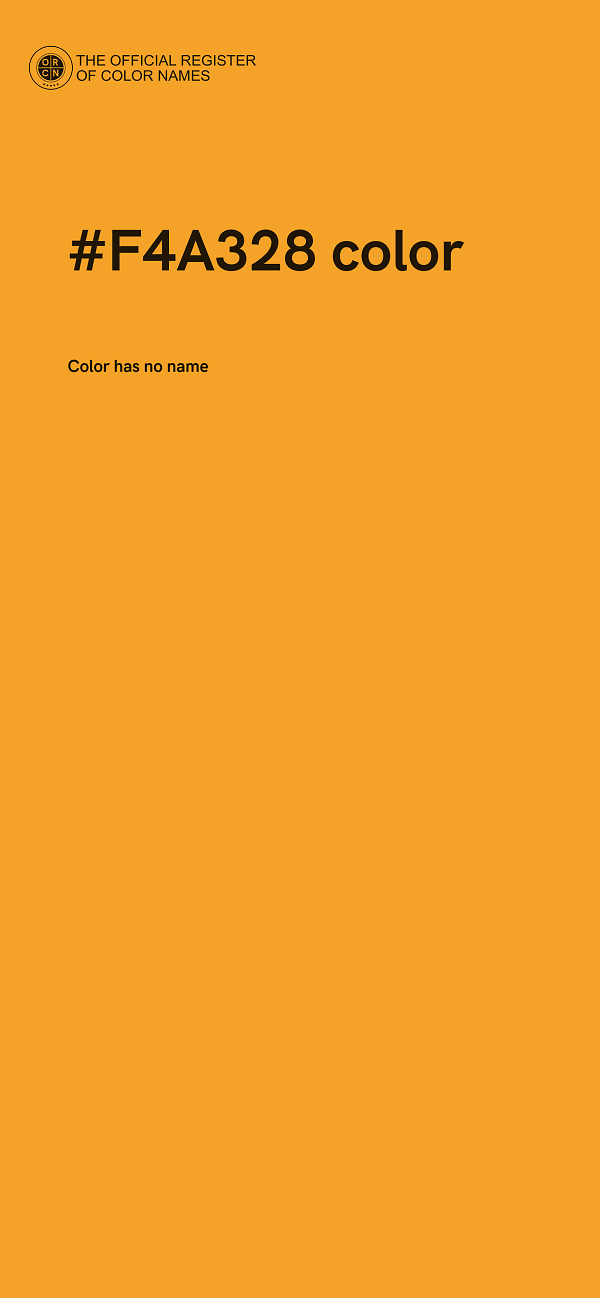 #F4A328 color image