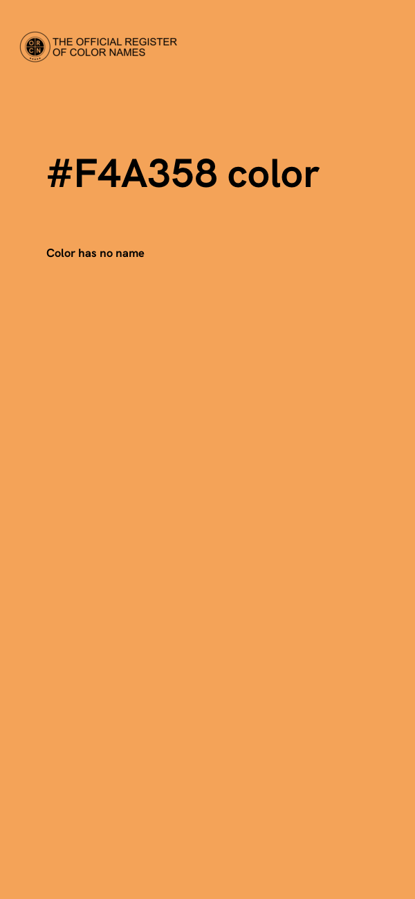 #F4A358 color image