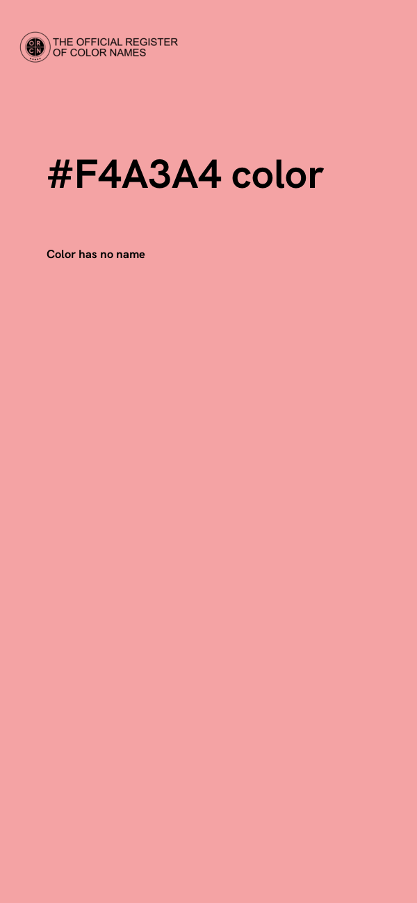 #F4A3A4 color image