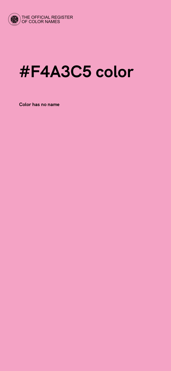 #F4A3C5 color image