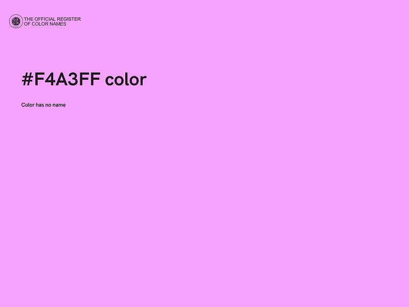 #F4A3FF color image