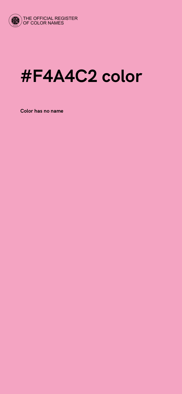 #F4A4C2 color image