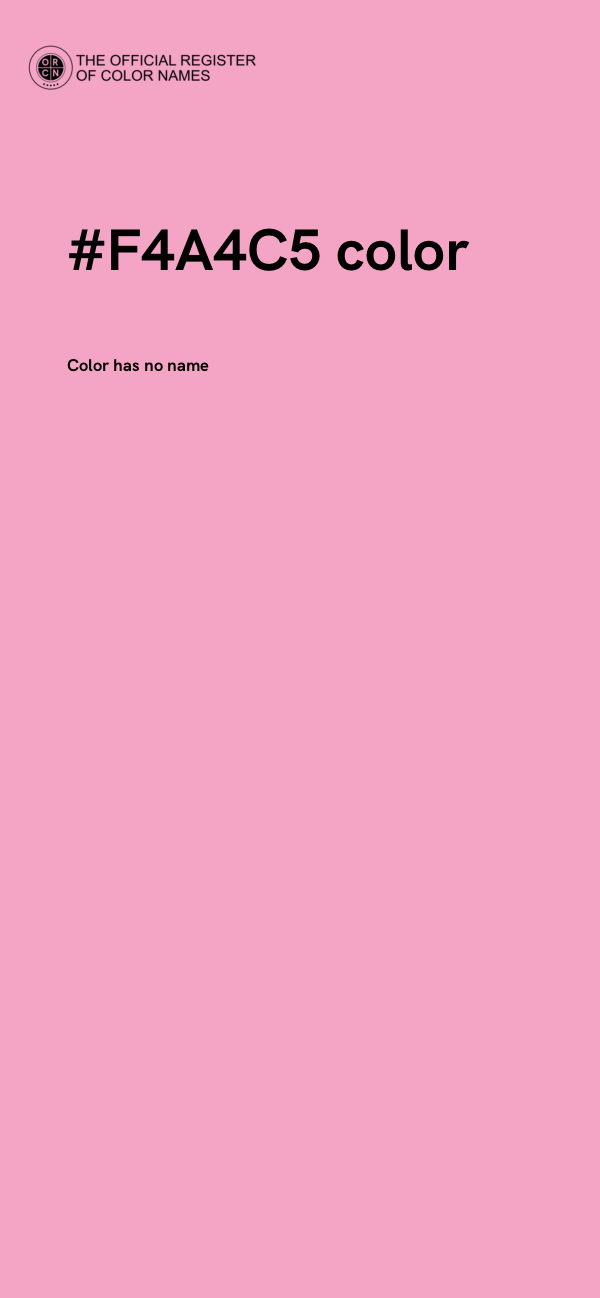 #F4A4C5 color image