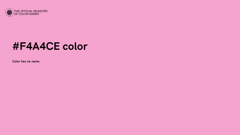 #F4A4CE color image
