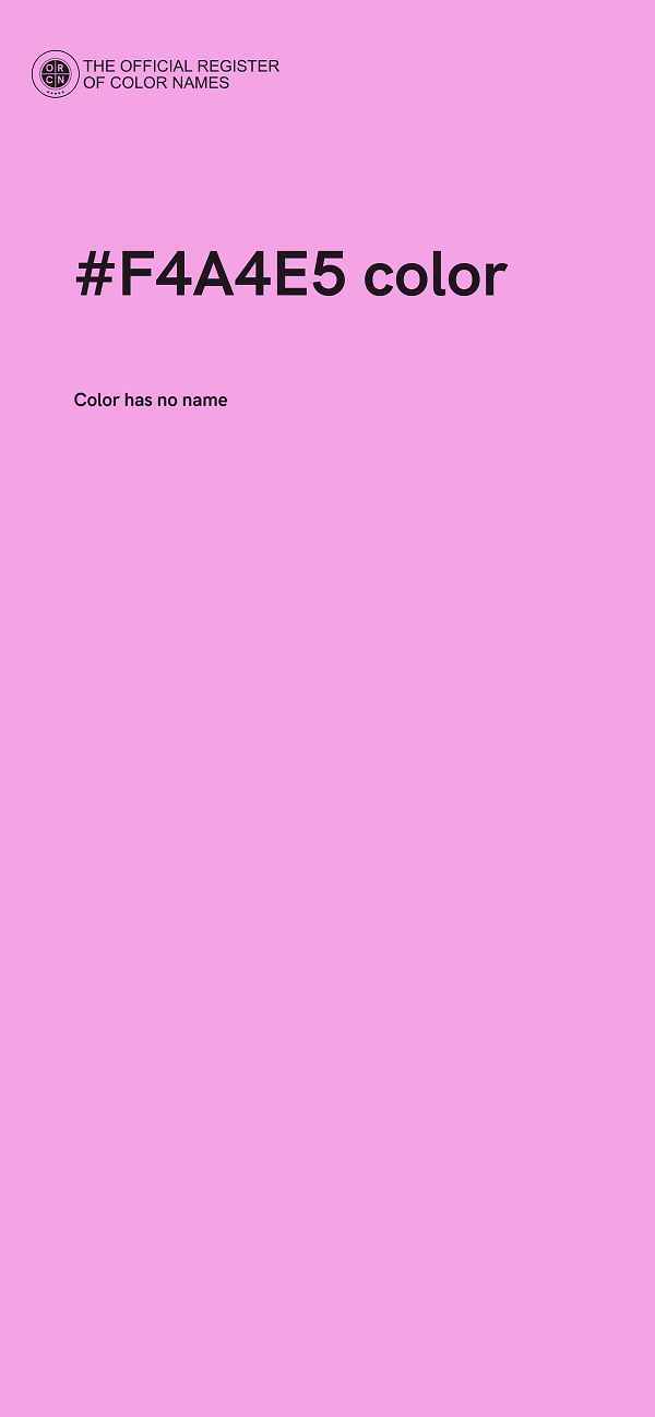 #F4A4E5 color image