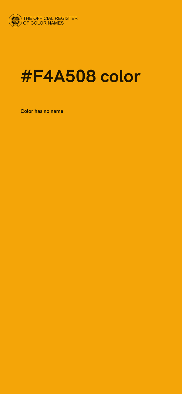 #F4A508 color image