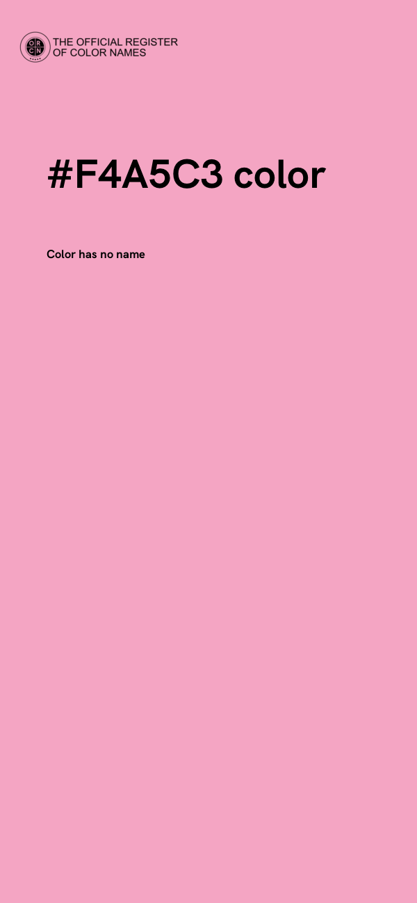 #F4A5C3 color image