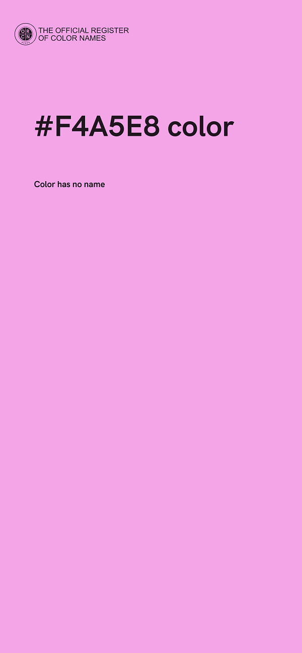 #F4A5E8 color image