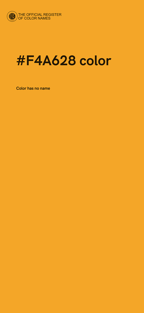 #F4A628 color image