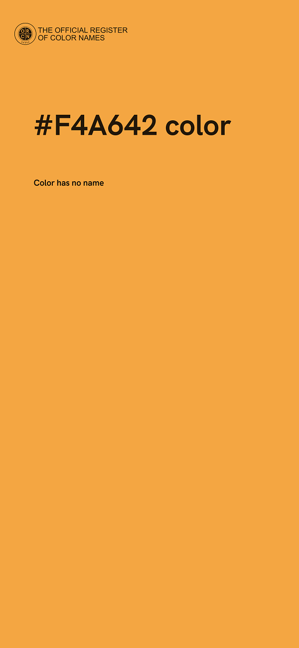 #F4A642 color image