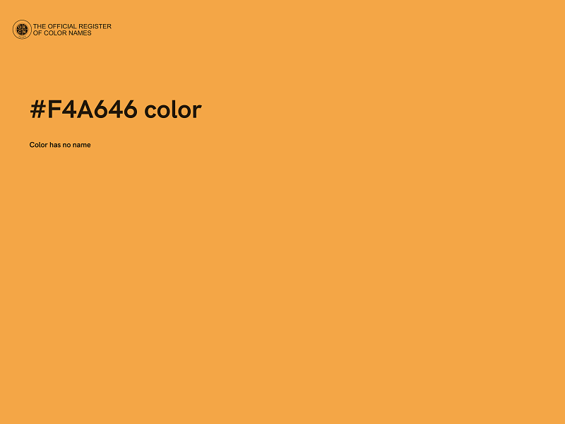 #F4A646 color image