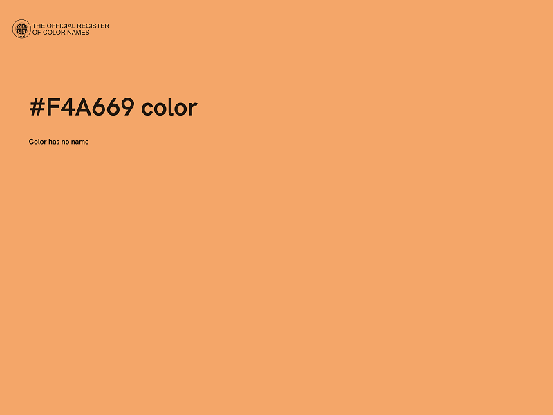 #F4A669 color image
