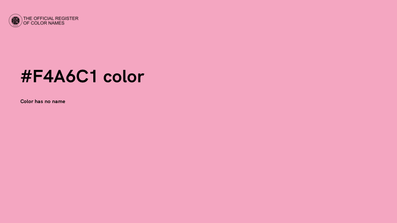 #F4A6C1 color image