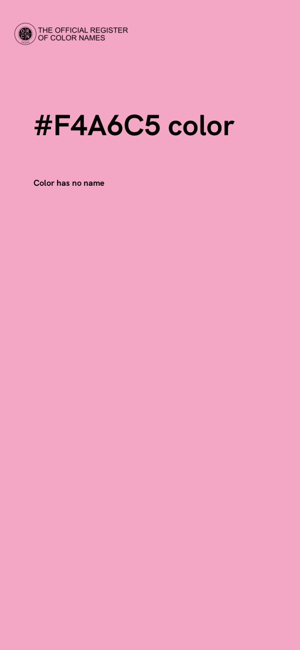 #F4A6C5 color image