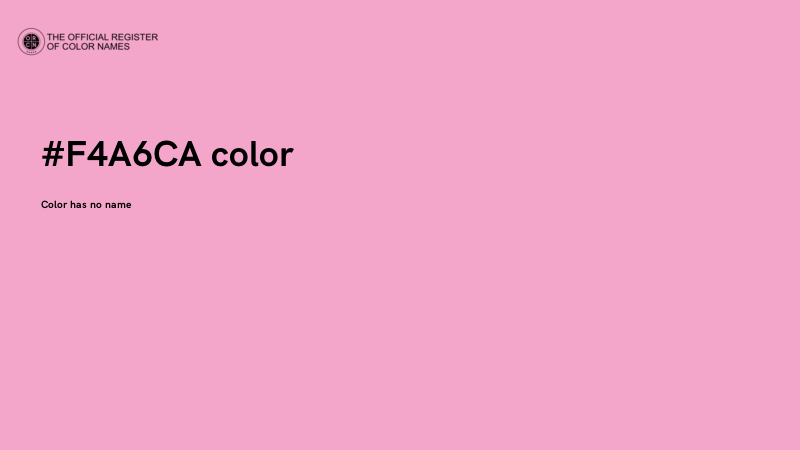 #F4A6CA color image