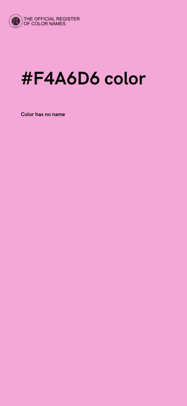 #F4A6D6 color image