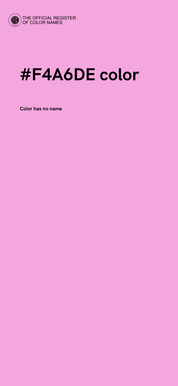 #F4A6DE color image