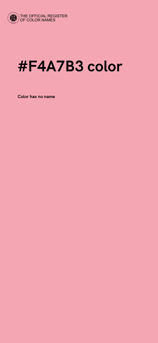 #F4A7B3 color image