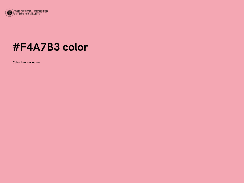 #F4A7B3 color image