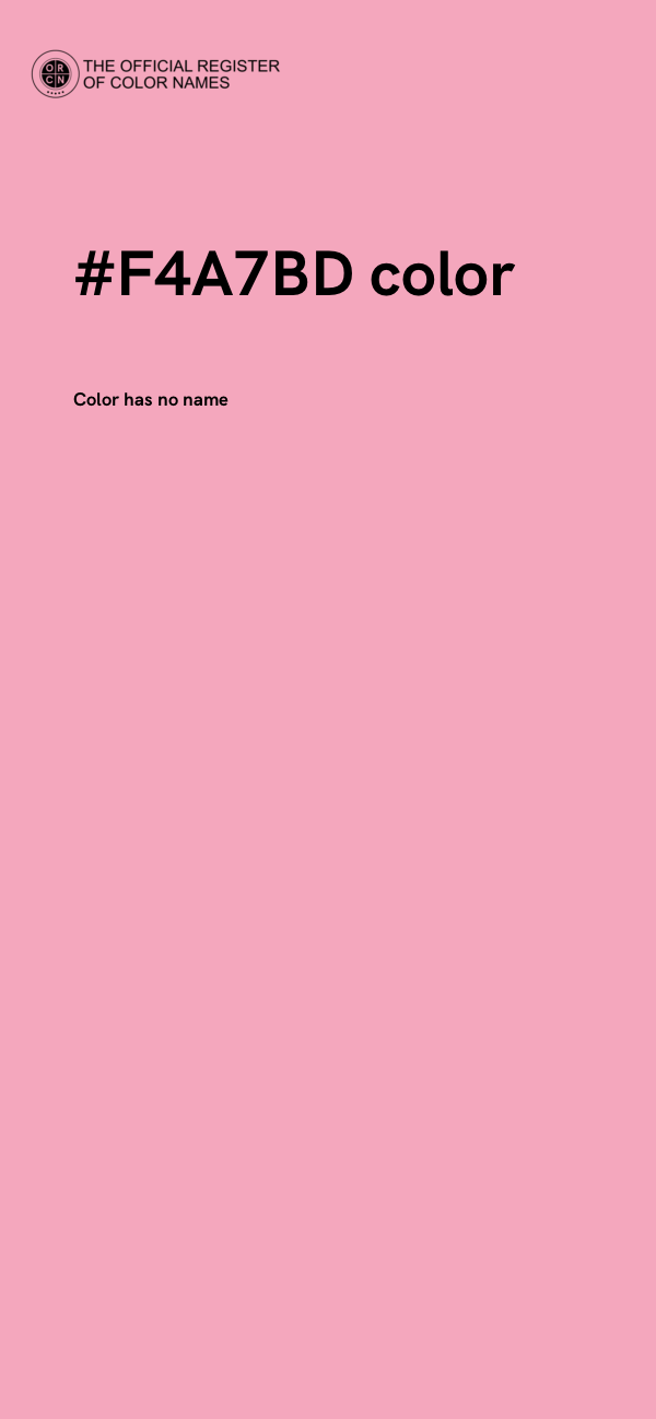 #F4A7BD color image