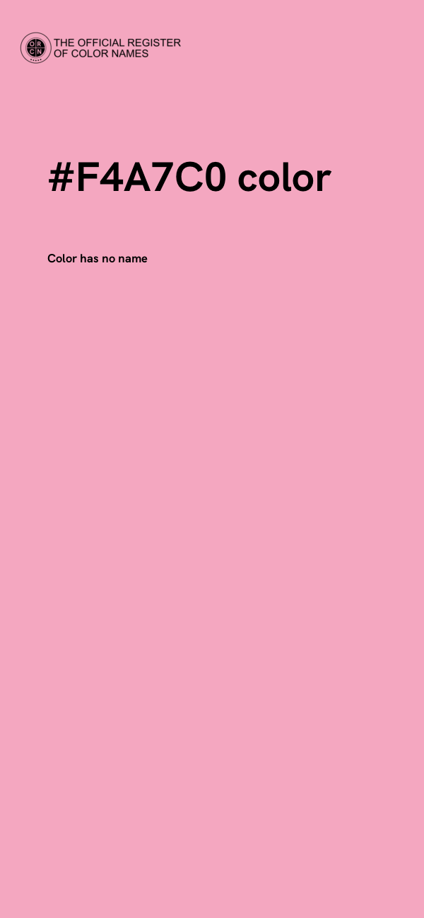 #F4A7C0 color image