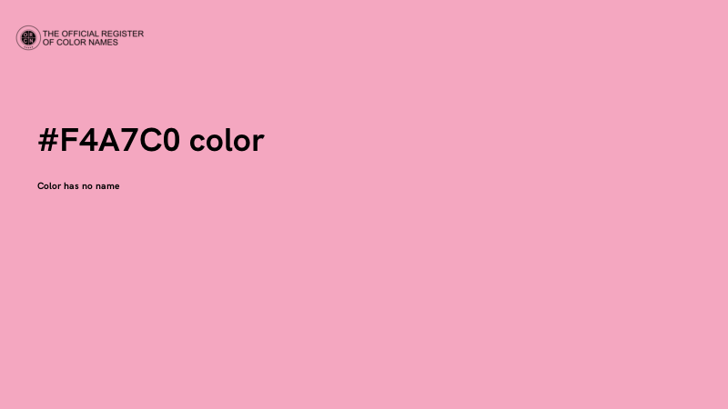 #F4A7C0 color image