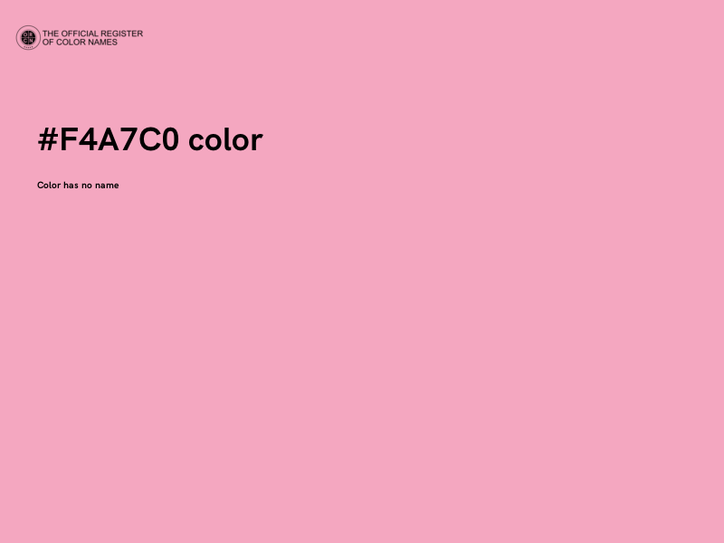 #F4A7C0 color image