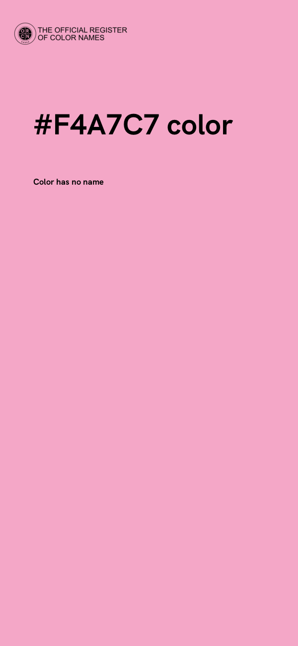 #F4A7C7 color image