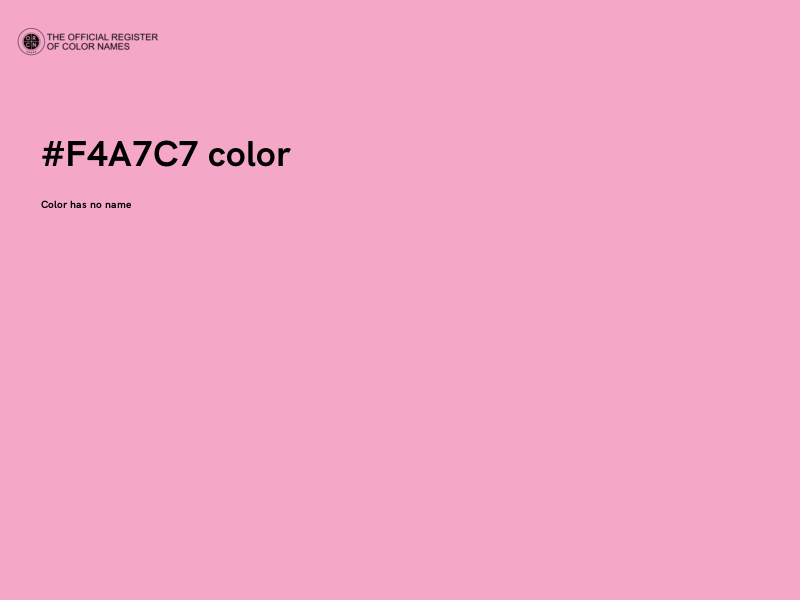 #F4A7C7 color image