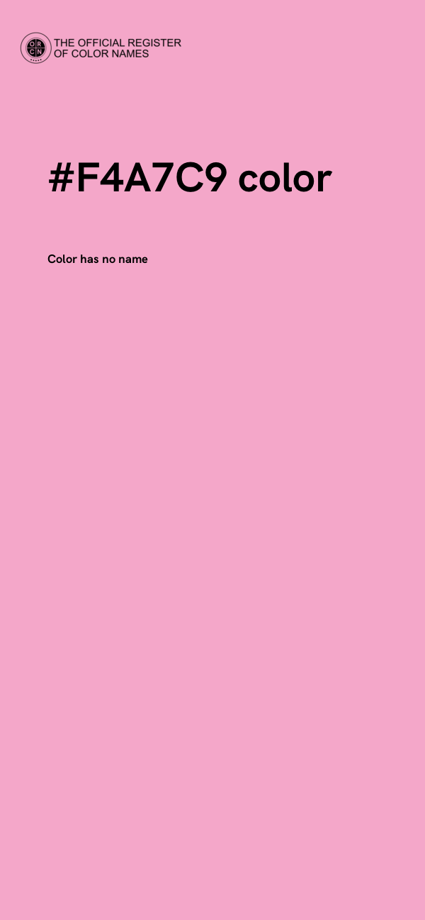 #F4A7C9 color image