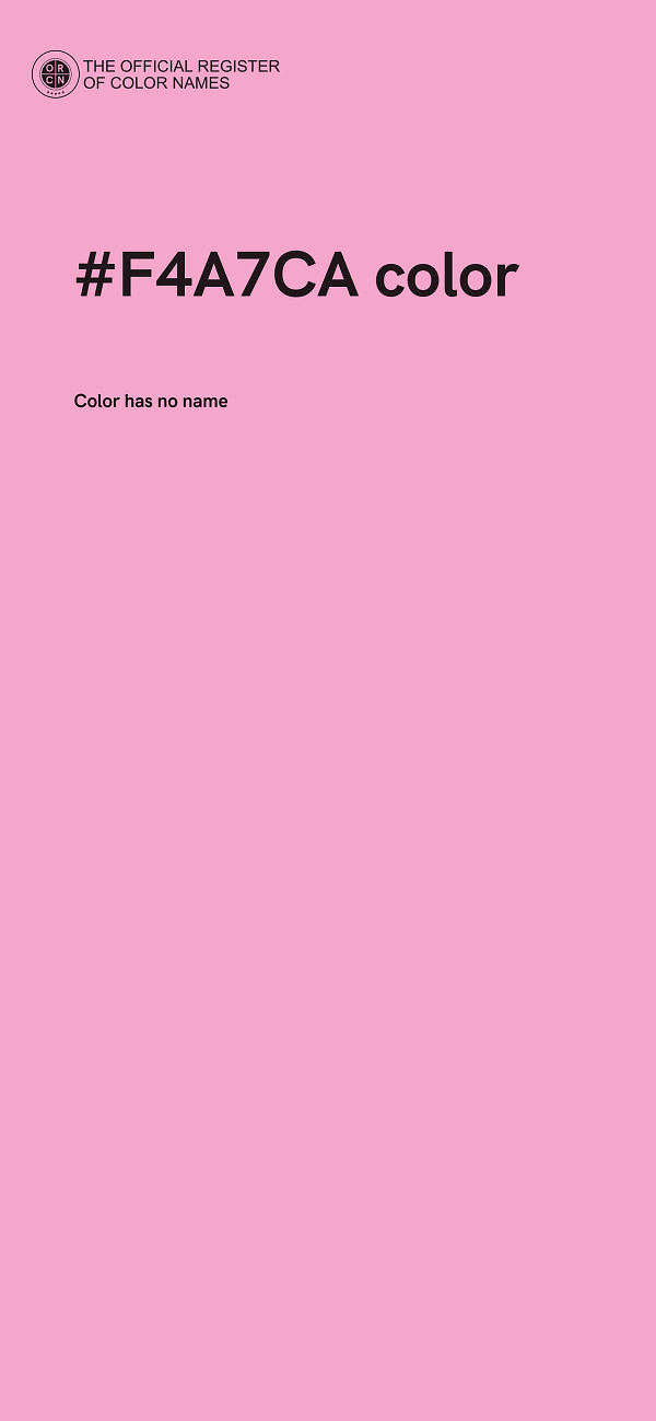 #F4A7CA color image