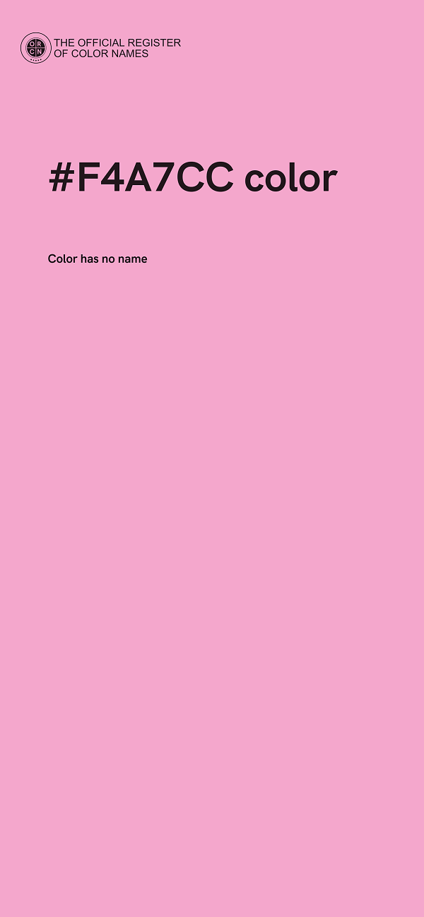#F4A7CC color image