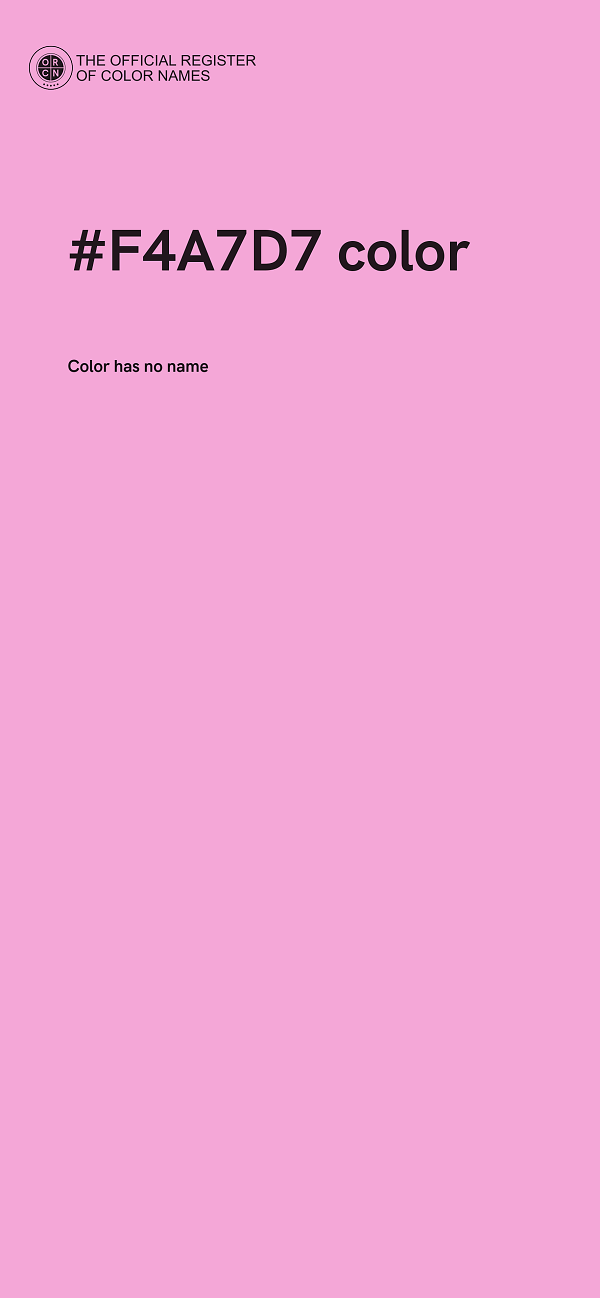 #F4A7D7 color image
