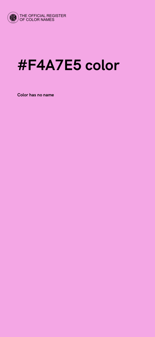#F4A7E5 color image