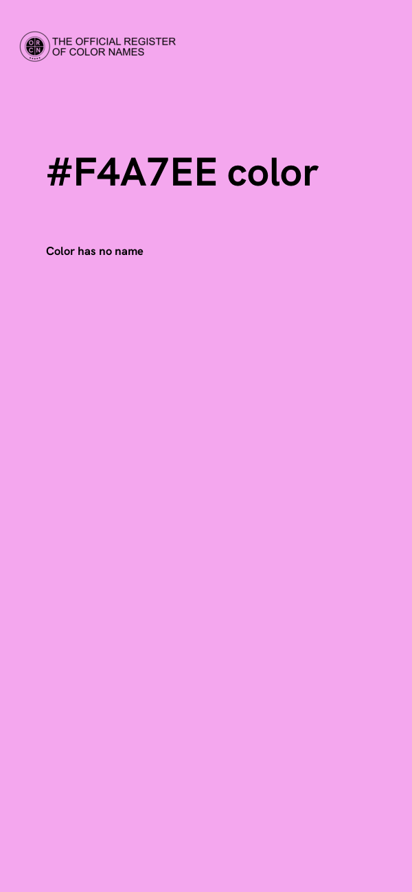 #F4A7EE color image
