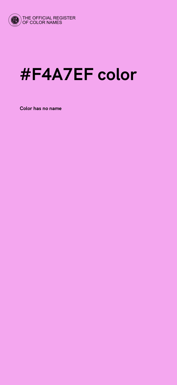 #F4A7EF color image