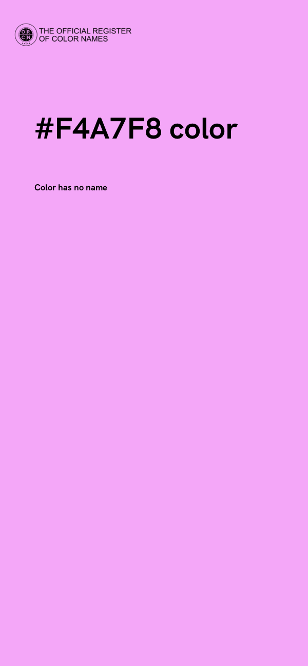 #F4A7F8 color image