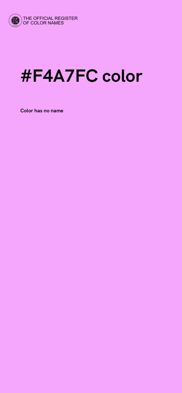 #F4A7FC color image