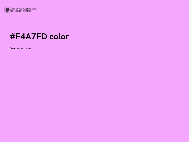 #F4A7FD color image