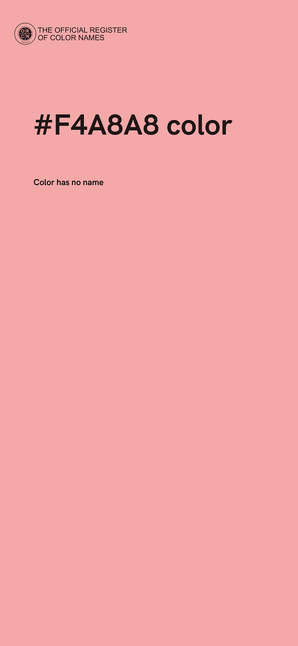 #F4A8A8 color image