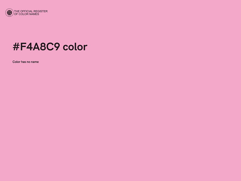 #F4A8C9 color image